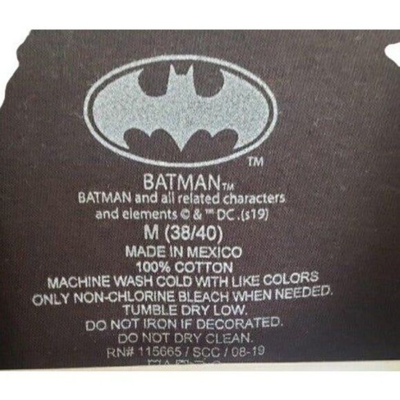 DC Comics Men's Batman Graphic Tee Licensed Classic Logo T-Shirt - Picture 4 of 4